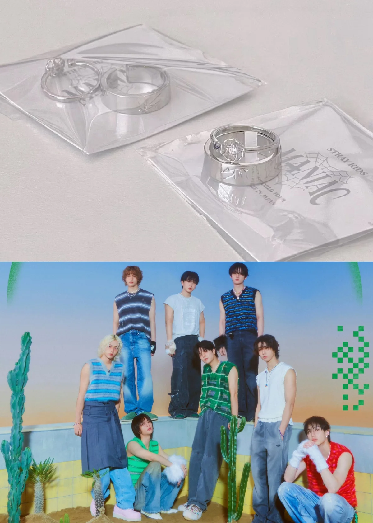 Korean Boys Group Felix LeeKnow BangChan HyunJin Han Seungmin ChangBin Official Ring Kpop I.N Original Trend Adjustable Ring