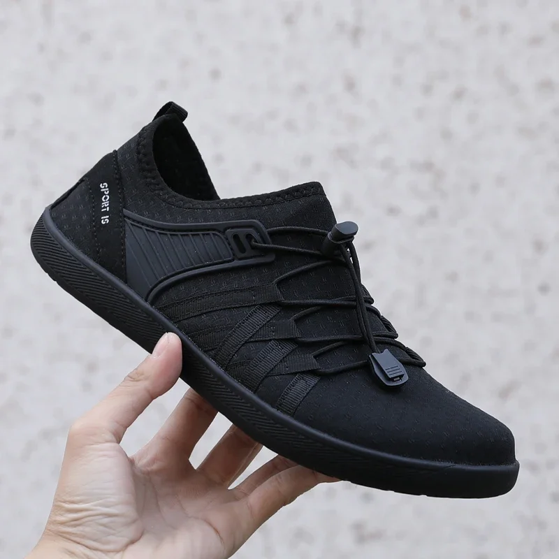 Nowe szersze buty Unisex oddychające z siateczki męskie boso z szerokimi palcami nowe buty na niskim obcasie miękka podeszwa z zerową podeszwą z