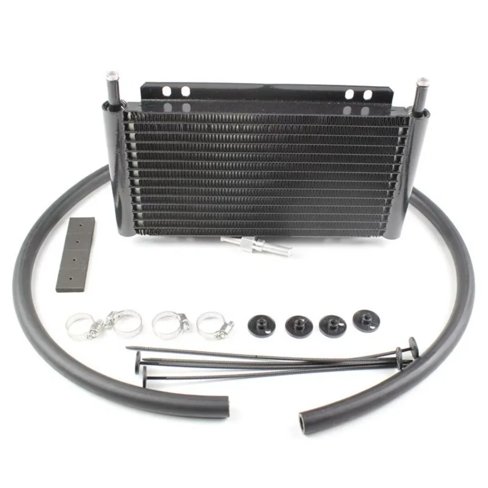 Universal Oil Cooler 15 Row Aluminum Transmission Oil Cooler Automatic Stacked Plate Oil Color Radiator