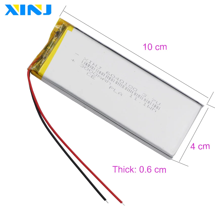 Batterie Lithium-Polymère Rechargeable, 3.7V, 3000mAh, 11,1 Wh, 6040100 Lipo pour Power Bank, PSP, MID First Device, IPTV, Tablet PC