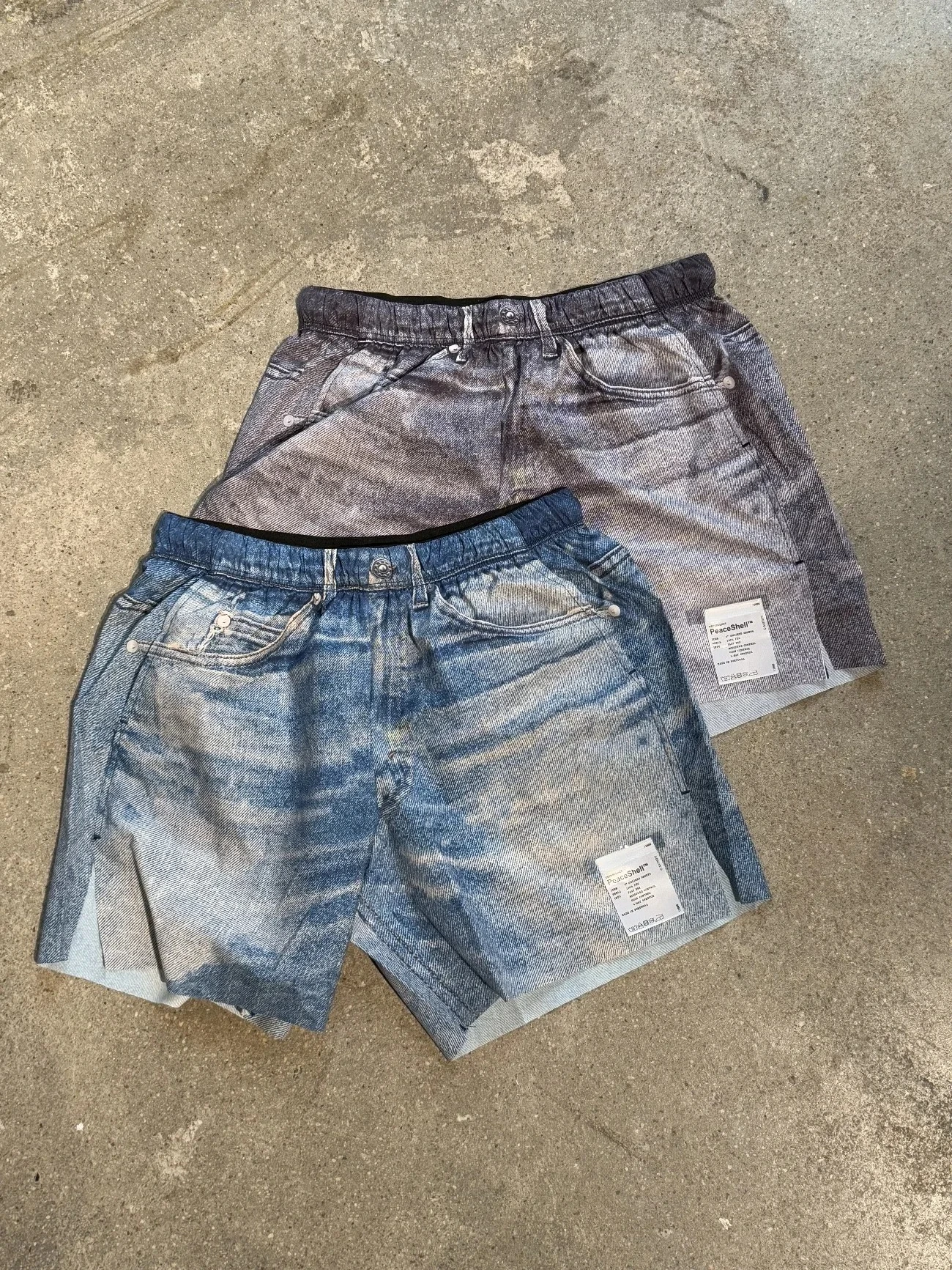 26SS New Satfy running imitation denim quick-drying running fitness quarter pants technology breathable sports shorts