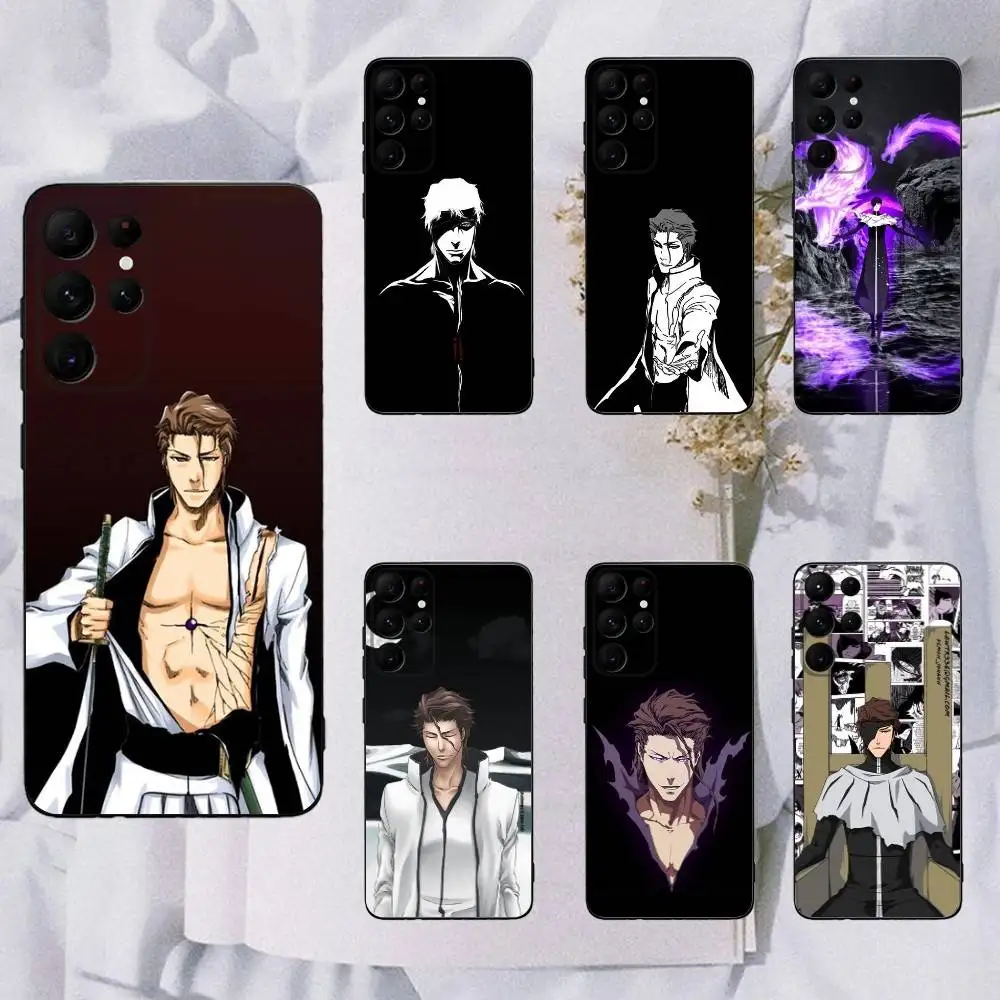 

A-Aizen Sousuke Phone Case For Samsung Galaxy A13,A21s,A22,A31,A32,A52,A53,A71,A80,Soft Black Shell