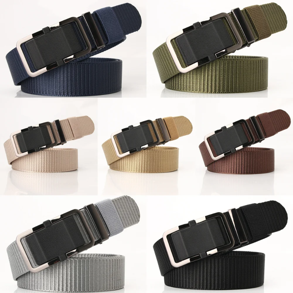 

Fashion Quick Buckle Hole-free Belt Alloy Buckle Nylon Belt Canvas Cargo Pants Accessories Waistband