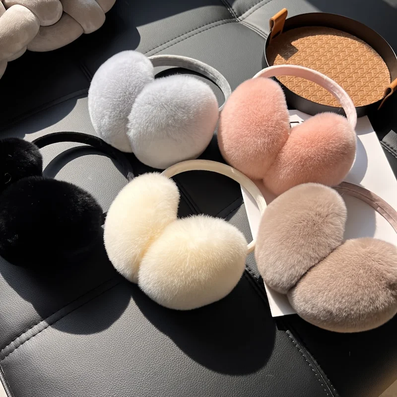 Ciepłe pluszowe nauszniki na zewnątrz/Idealne prezenty świąteczne/Nauszniki rowerowe/Ochrona przed zamarzaniem uszu/Zimowe ochraniacze na uszy/Składane nauszniki