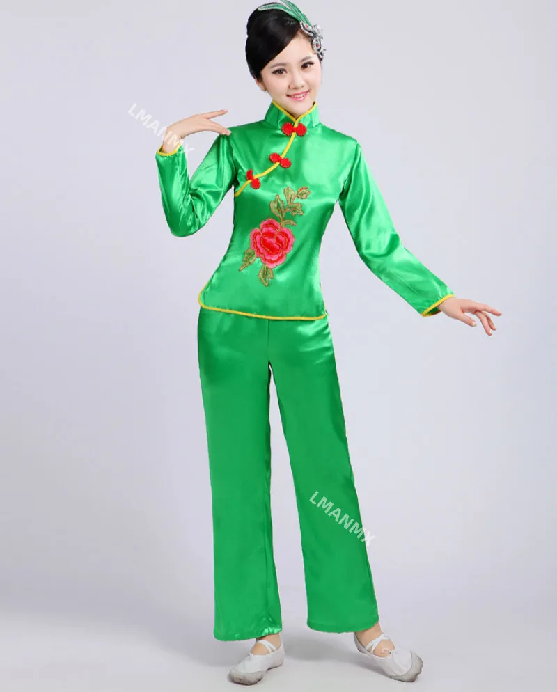 traditional national chinese folk dance costume for woman costumes costume yangko dress for hanfu women yangge woman clothing