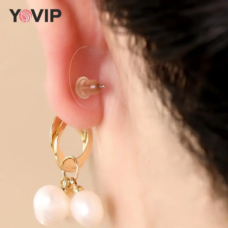 100PCS Earlobes Protective Waterproof Patches Invisible Earrings Stabilizers Earrings Support Ear Patches For Earrings