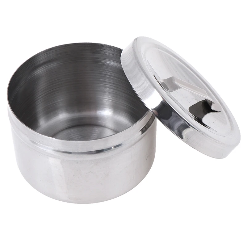 1 Pc Stainless Steel Medical Dental Cotton Tank Alcohol Disinfection Jar Container for Surgical Dental Sterilization Activities