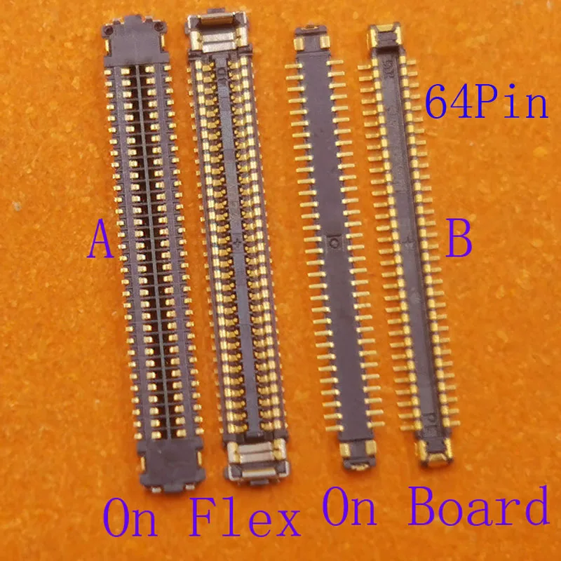 2-10 pces jack display plug on board tela lcd flex fpc conector para samsung galaxy s9 plus s8 s8plus nota 8 note8 s9 64 pinos