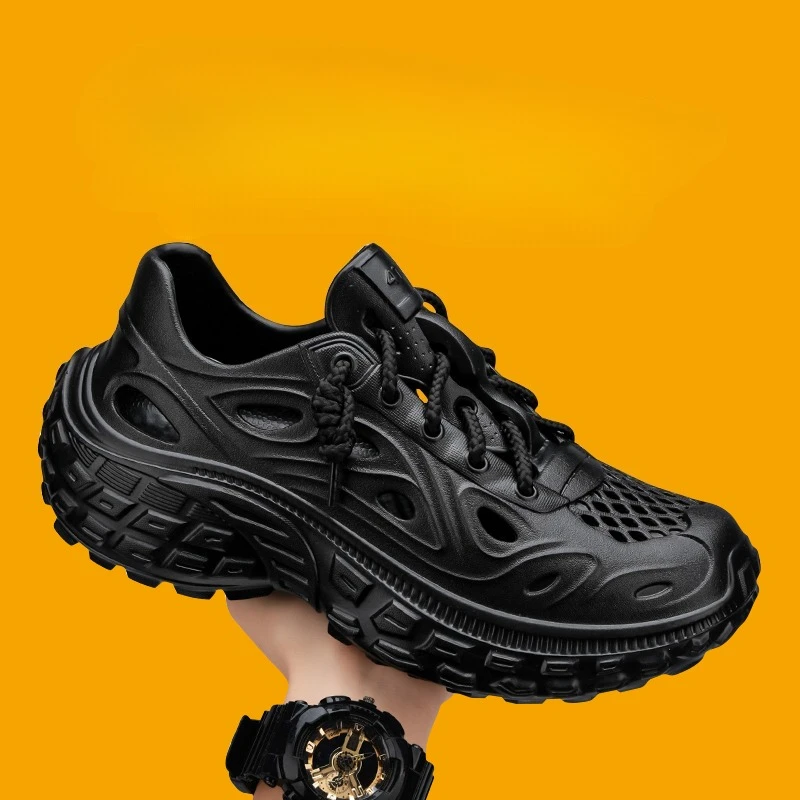 

2025 New Summer Fashion Lovers Sandals EVA Baotou Men's Sandals Outdoor Thick Bottom Hole Shoes Luxury Beach Men Garden Shoes