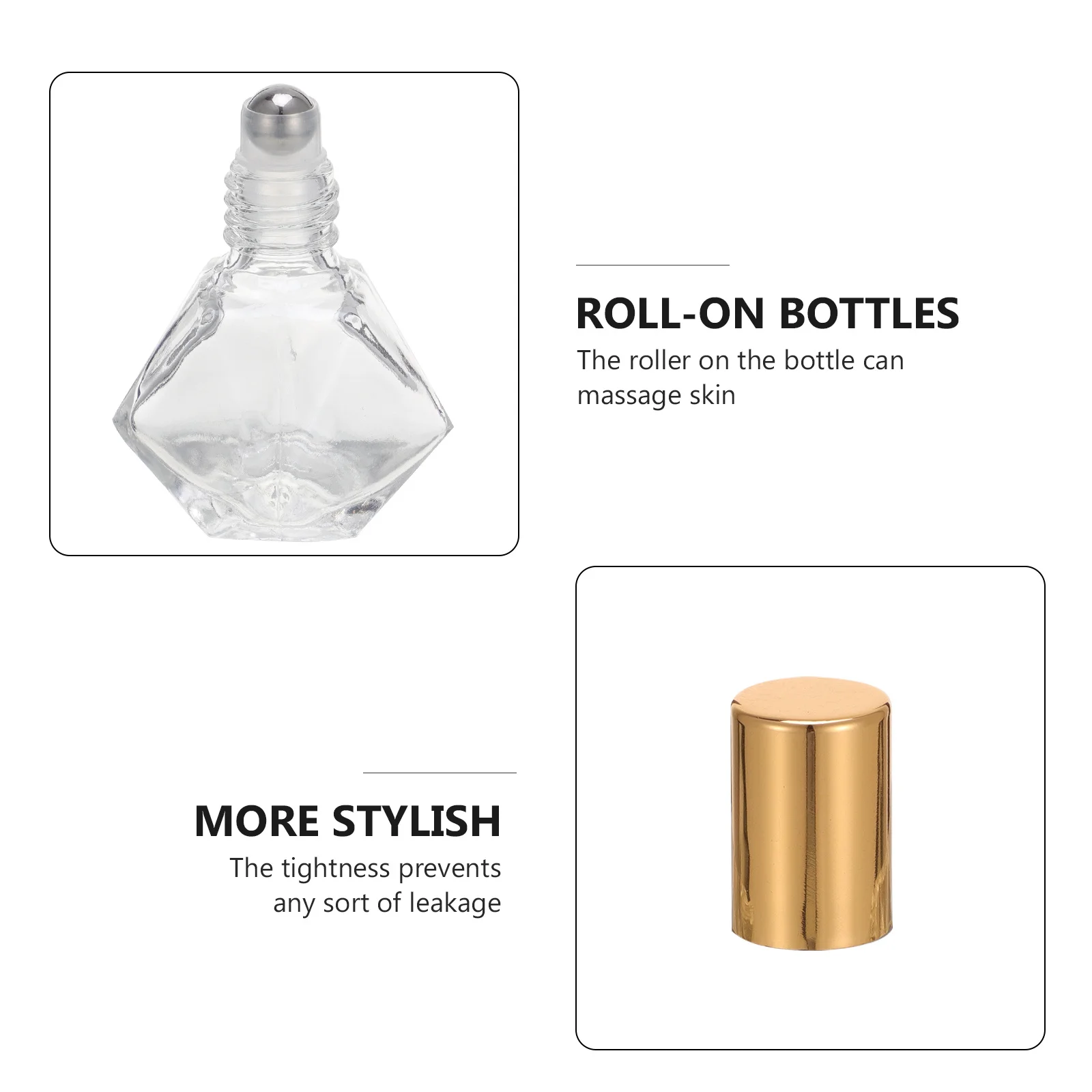 

12 Pcs Essential Oil Bottle Mini Aromatherapy Bottles Roller Perfume Container Ball for Oils Pack Travel