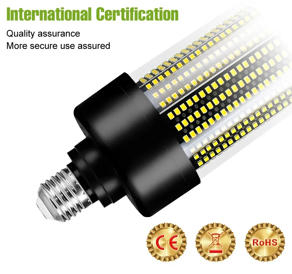 100W LED Corn Light Bulb E27/E26 Ceiling Lamp AC220V Chandelier Bulbs 110V Home Living Room Kitchen Office Bedroom  Lighting E39