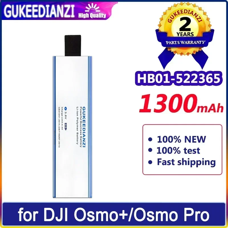 Replacement Battery For DJI Osmo+/Pro RAW/OM150 OM160 Handheld Gimbal Compatible HB01-522365 HB02-542465 1300mAh High Capacity