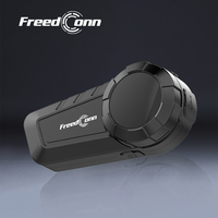 Motorcycle Intercom Freedconn KY Pro Helmet Bluetooth Headset 1000M Music FM Waterproof Group headphones 6 Riders For Motor Bike