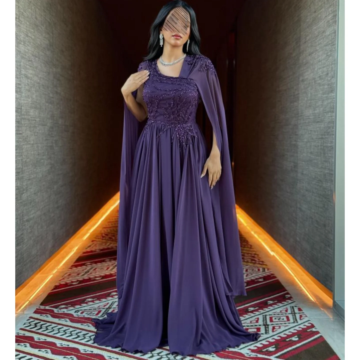 

Винтажное фиолетовое вечернее платье с блестками и бисером, платья для выпускного вечера, женские вечерние платья с кристаллами, длинное плиссированное свадебное платье по индивидуальному заказу