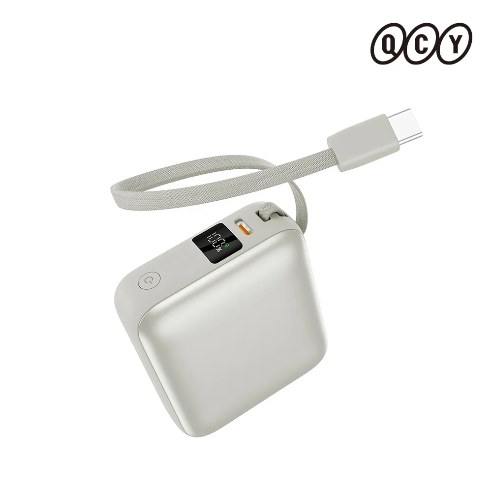 QCY 35W 기내반입 C타입 초고속 충전 대용량 갤럭시 보조배터리 10000mAh 화이트 썸네일 2