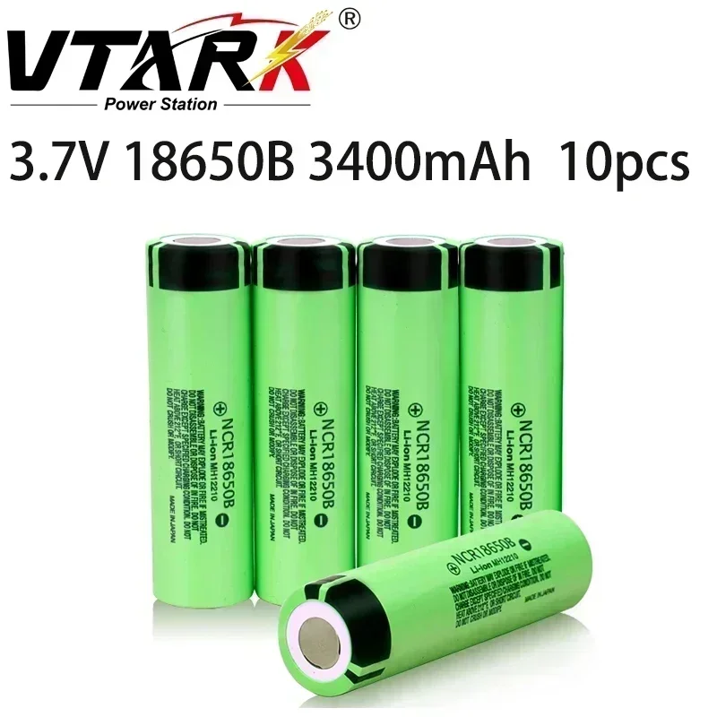 

1 GO 100% original 18650 battery 3.7V ncr18650b lithium 3400mah for 10A flashlight battery and 10pcs rechargeable battery