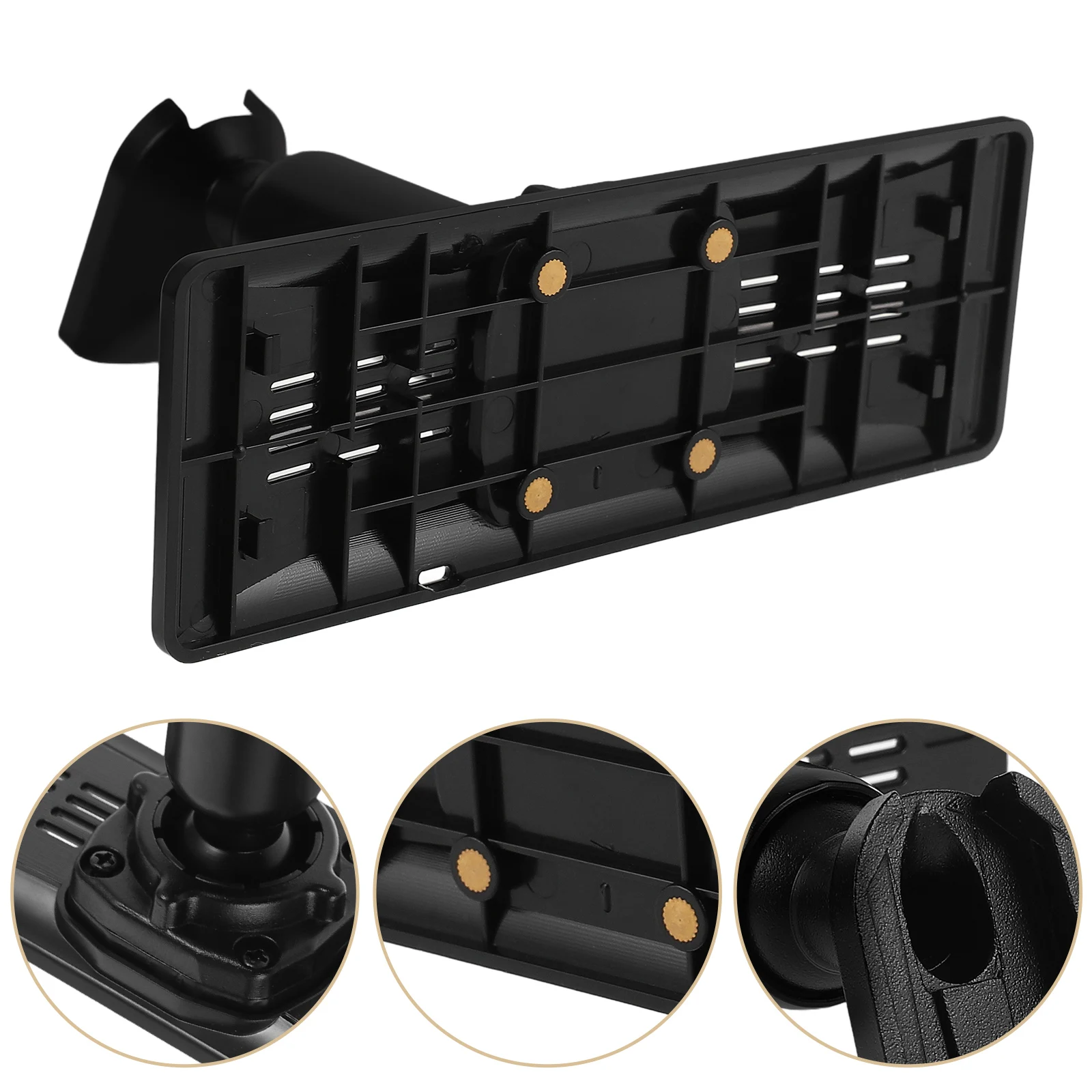 

Rear View Mirror Dash Cam Mount Bracket Black Universal Design Easy Installation Car Speaker Driving Recorder Bracket