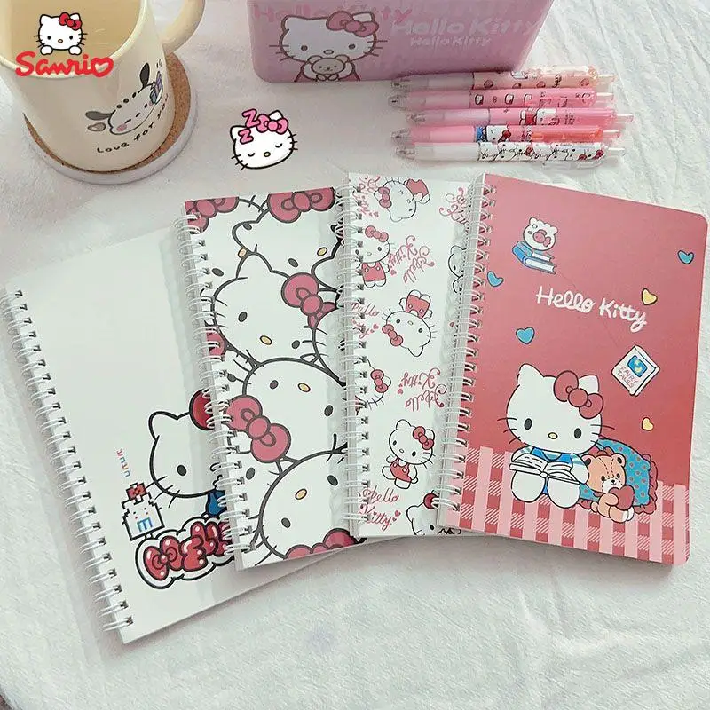 Cartoon Anime Sanrios Stationery Hello Kittys Kawaii Cute Student A5 Notebook Children Handbook Notepad Children\'s Gift