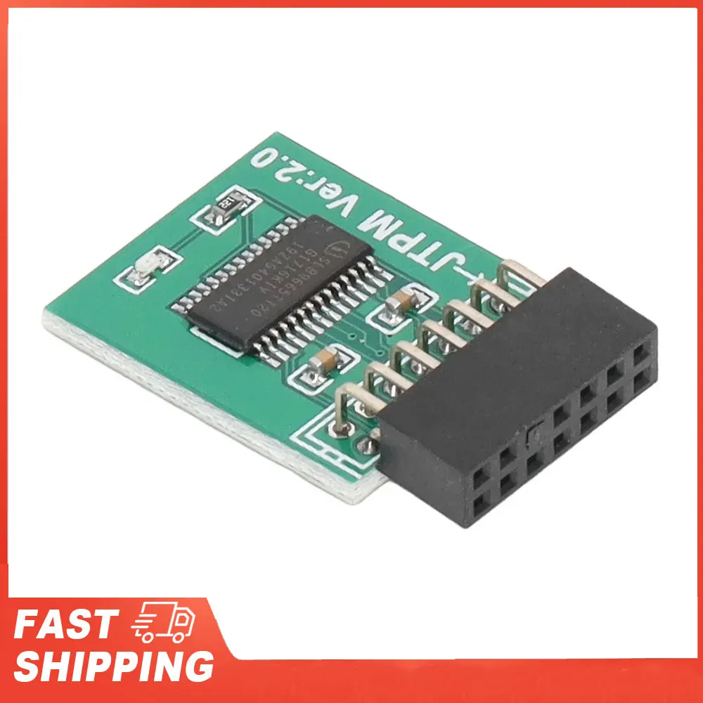 14 Pin LPC Interface TPM Module Board For MSI TPM 2.0 Module Strong Encryption for Win11 Green for MSI TPM2.0 Module TPM Module