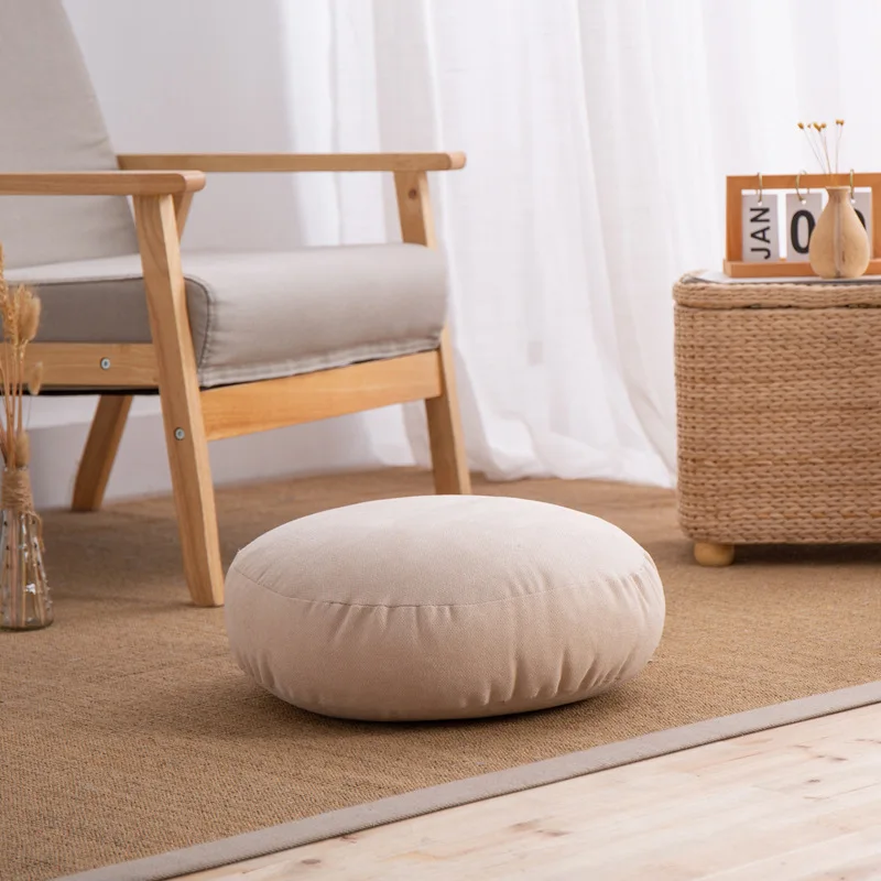Solid Color Floor Seat Pillow Suitable for Meditation Yoga Round Seat Pads Mat Pouf Sofa Chair Bed Car Seat Pillows Cushions - Image 6