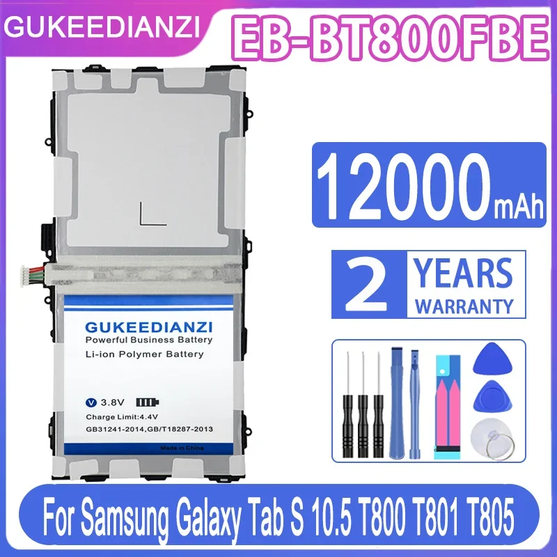 GUKEEDIANZI EB-BT800FBE Battery For Samsung Galaxy Tab S 10.5 SM-T805C/T800/T801/T805/T807 Batterij + Tools