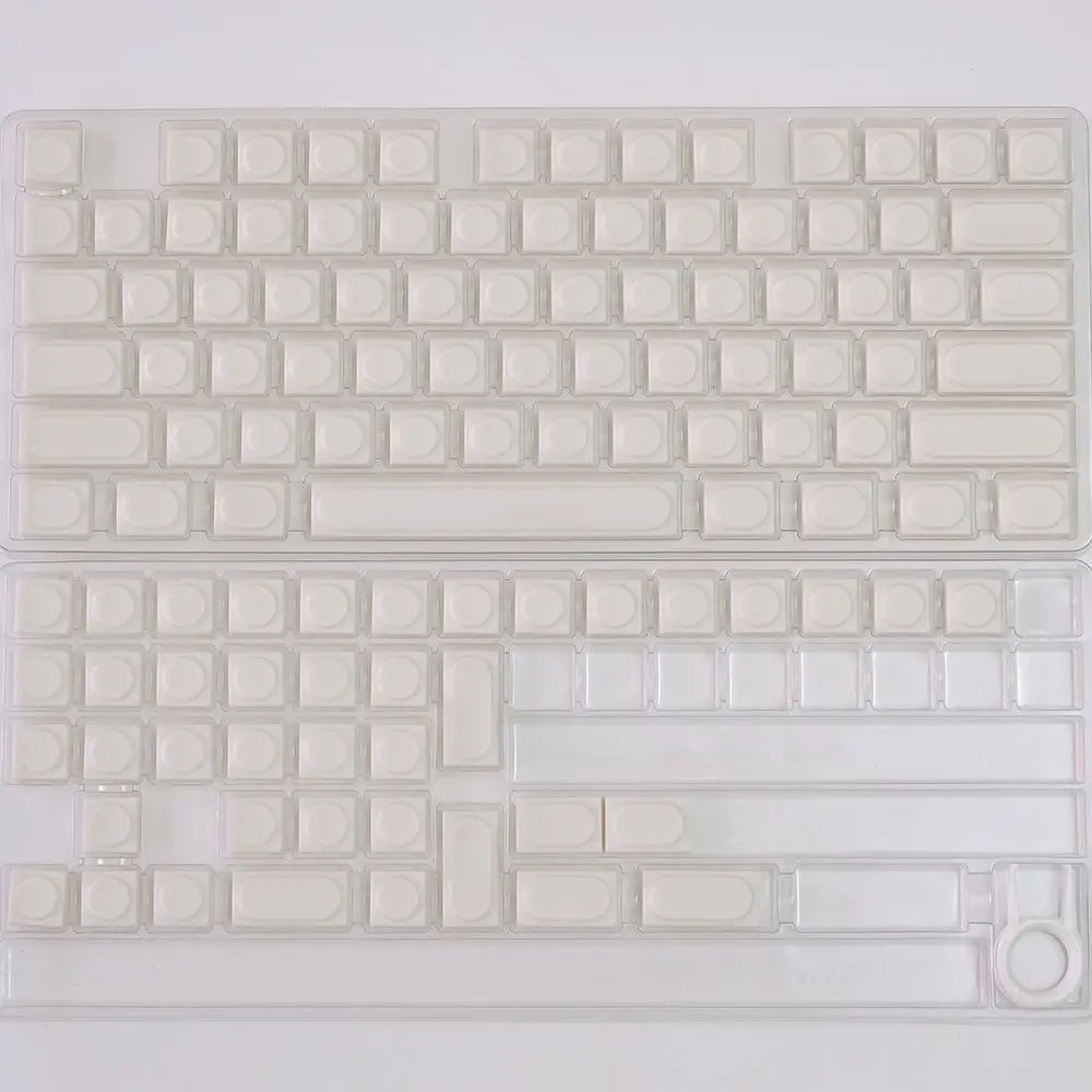 Han Bai Yu Building Block Keycaps Retro Black Transparent White Transparent Pc Transparent Diy Non Engraved Keycap 115Keys