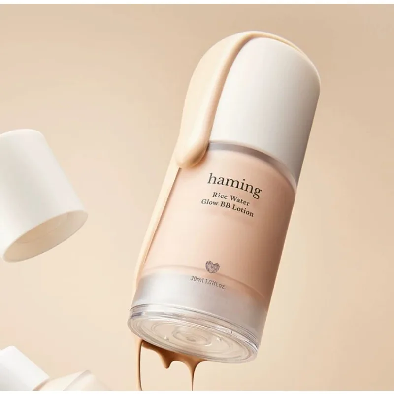 

Корейский макияж: Тональный крем Haming Rice Powder Foundation 30 мл, BB-крем, прозрачный, легкий, увлажняющий, осветляющий BB-крем