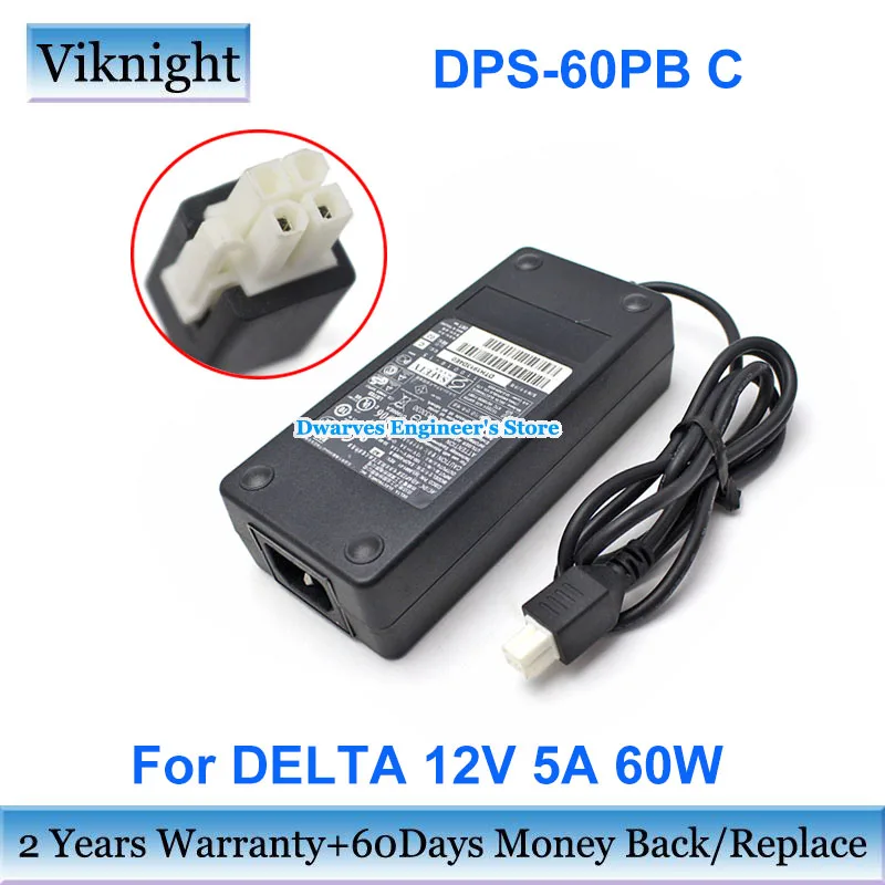 

Genuine Delta DPS-60PB C AC Adapter 60W 12V 5A Charger 4 Pin Special Power Supply