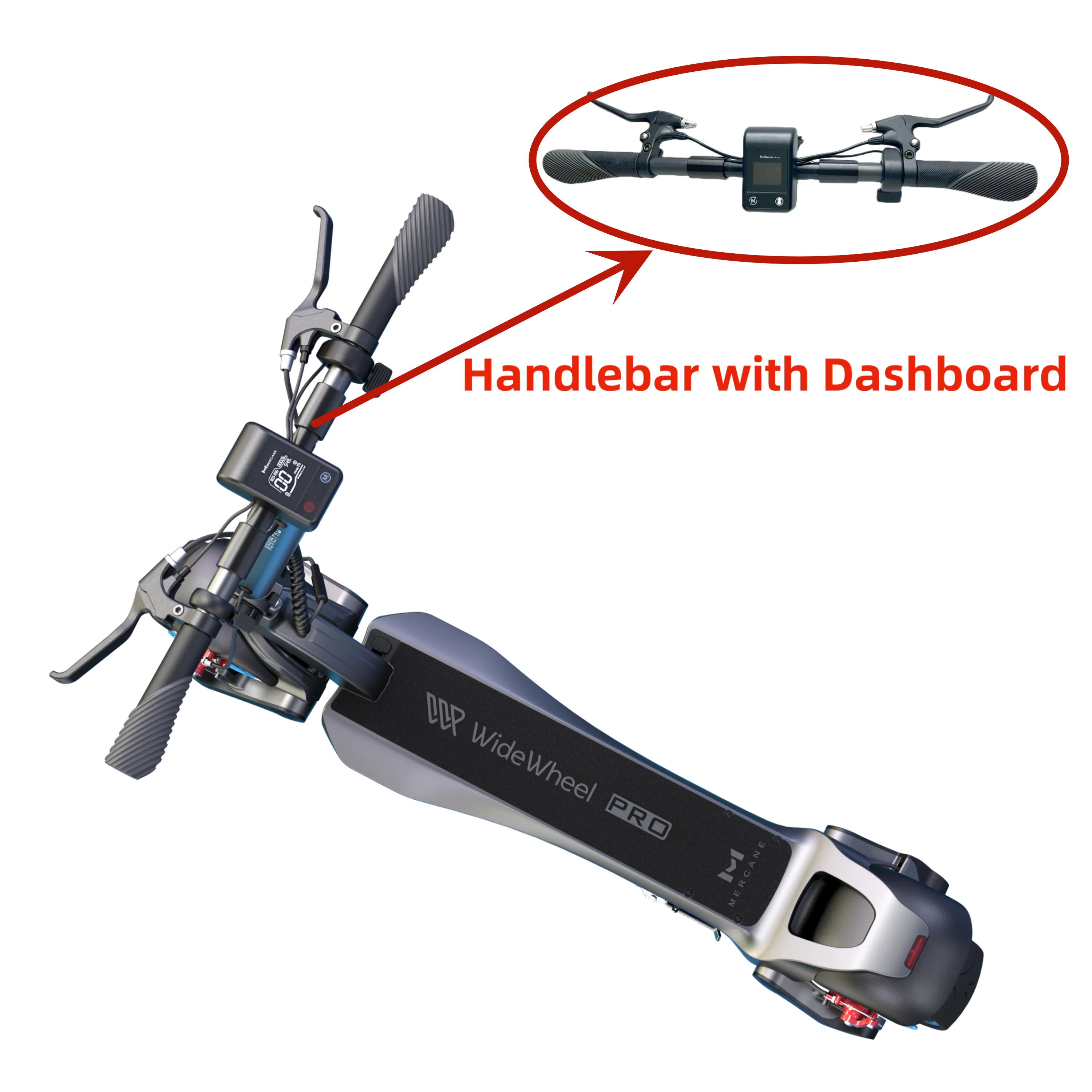 Original Handlebar Assembly with Dashboard for Mercane Wide Wheel PRO Electric Scooter Horizontal handle assembly Parts