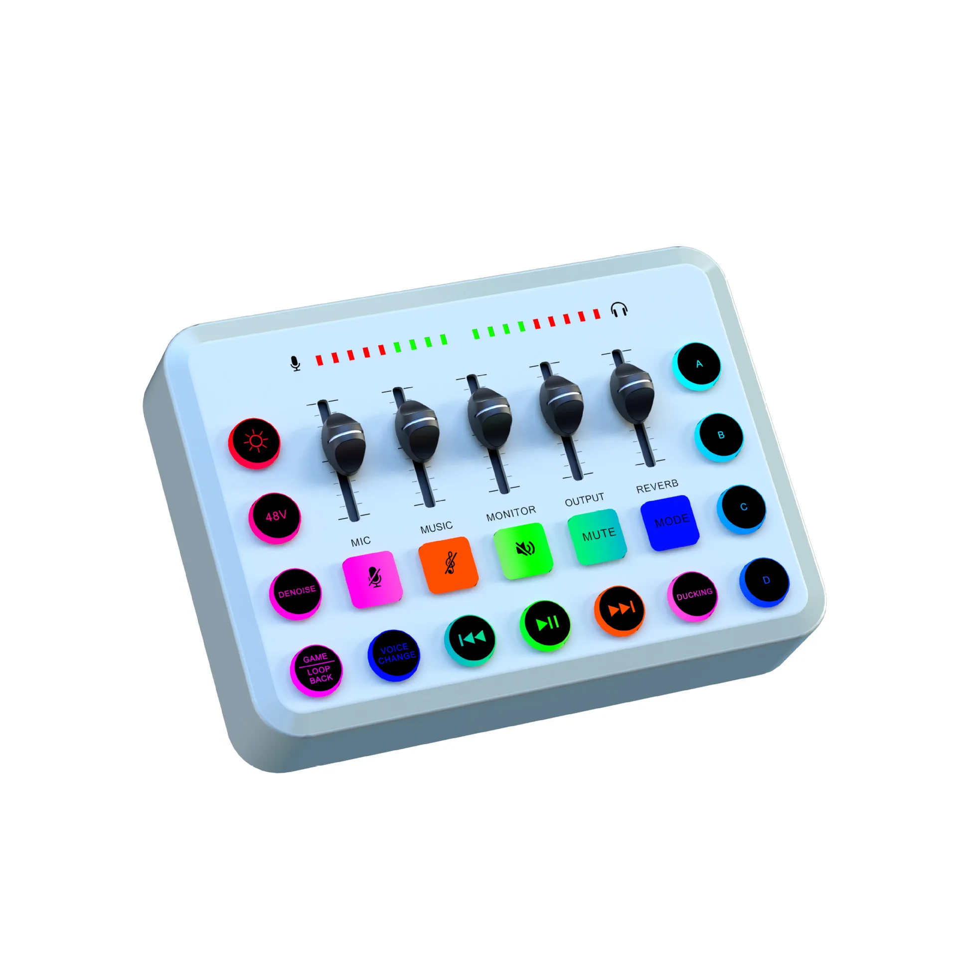 Десять предметов TLF Xtuga UF1 Новое поступление OEM RGB Цвет 48 В Phantom Power o Звуковая карта для конденсаторного микрофона Live Stream