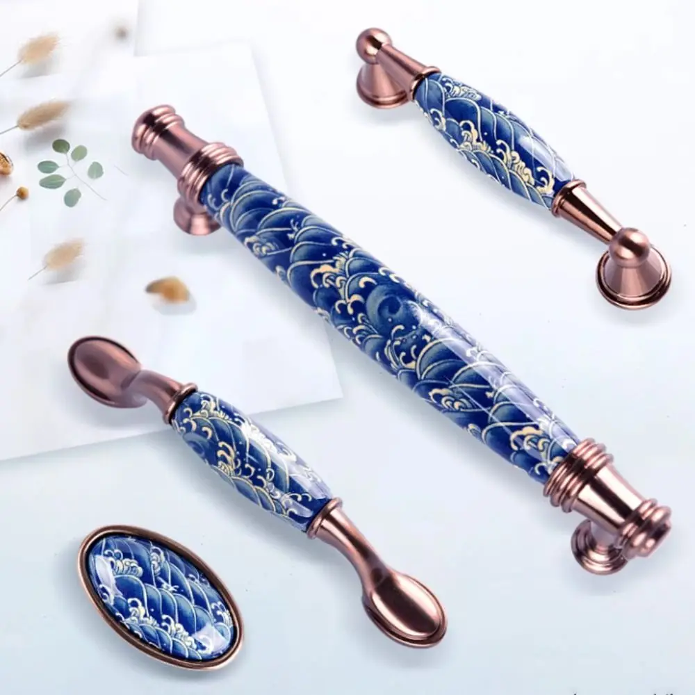 

2pcs High-end Luxury Handles Sleek Ceramic European Ceramic Knobs Minimalist Design Contemporary Cabinet Handles Cabinets