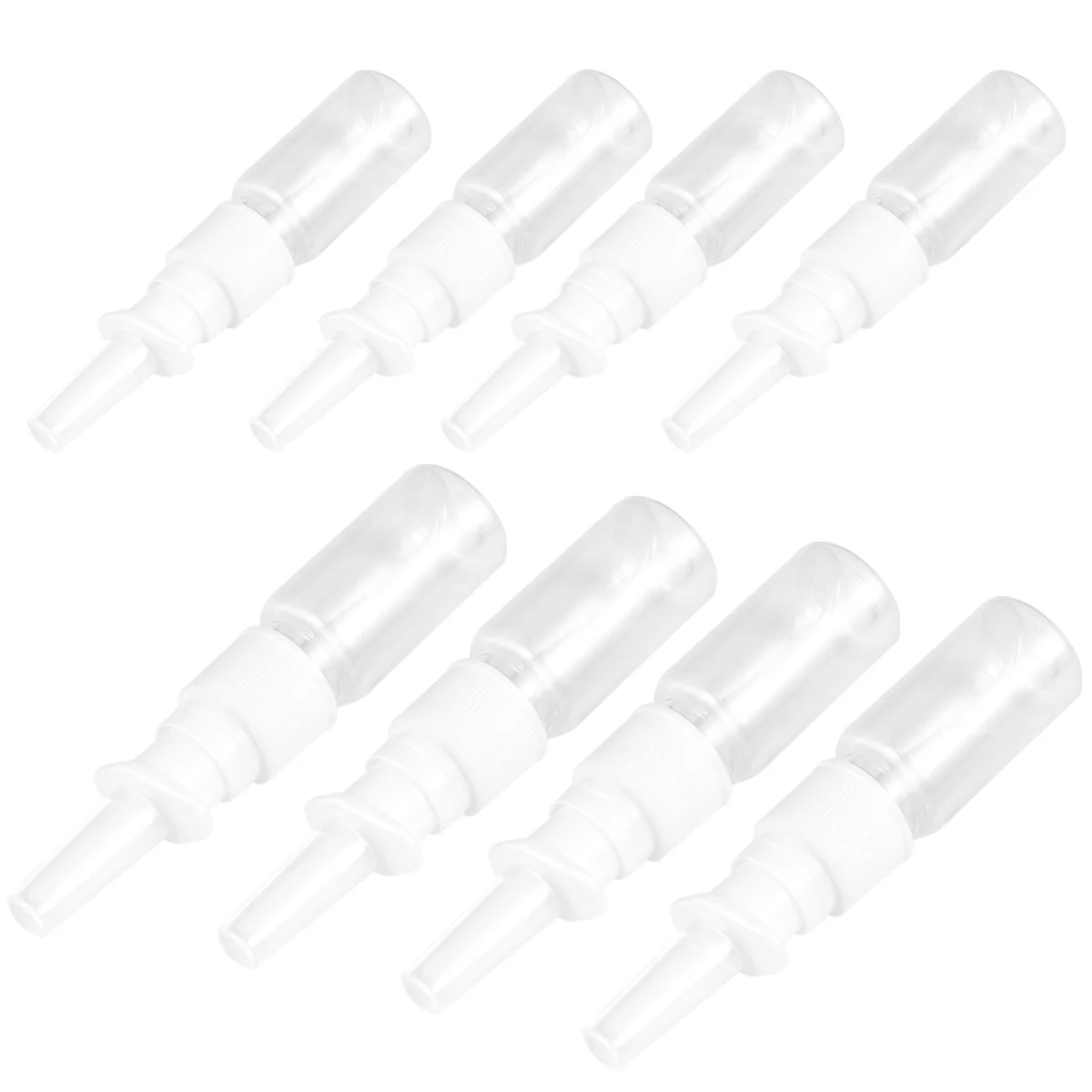 

8pcs Empty Refillable Nasal Spray Bottles Pet Transparent Portable Liquid Dispenser For Essential Oils Perfumes Cosmetics