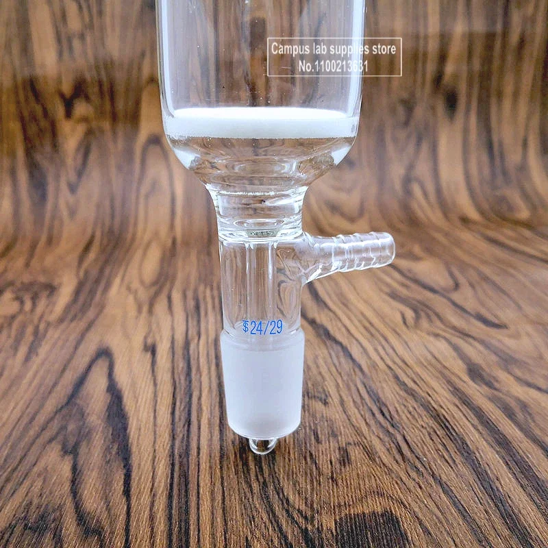 1pcs Lab High Borosilicate Glass Standard Caliber 19#/24# Extraction Chromatography Column with Suction Nozzle