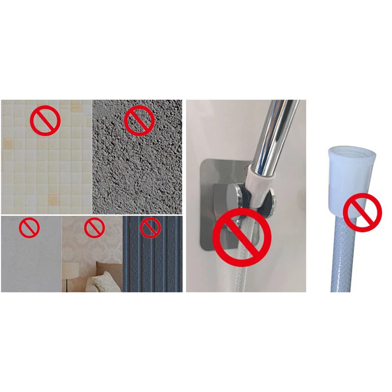 1Pc Douchekop Houder Geen Boren Badkamer Wall Mount Verstelbare Zuig Beugel Handdouche Zuignap Houder