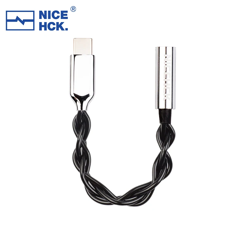 NICEHCK TC3 Metal Alloy Shell ALC5686/C100 HiFi Decoding Adapter Cable Type-C Lightning Input Support Line-control Microphone