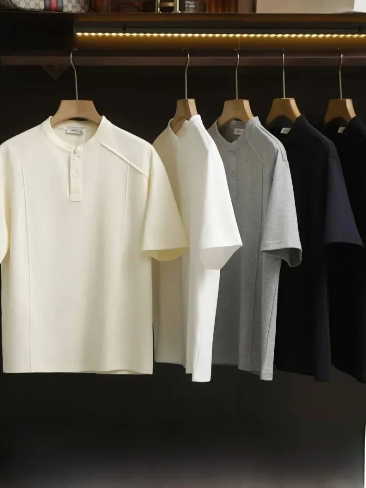 

Fashionable Summer Men's Loose Short Sleeve Shirt Comfortable Stylish Cotton T-Shirt Elegant round Neck Design