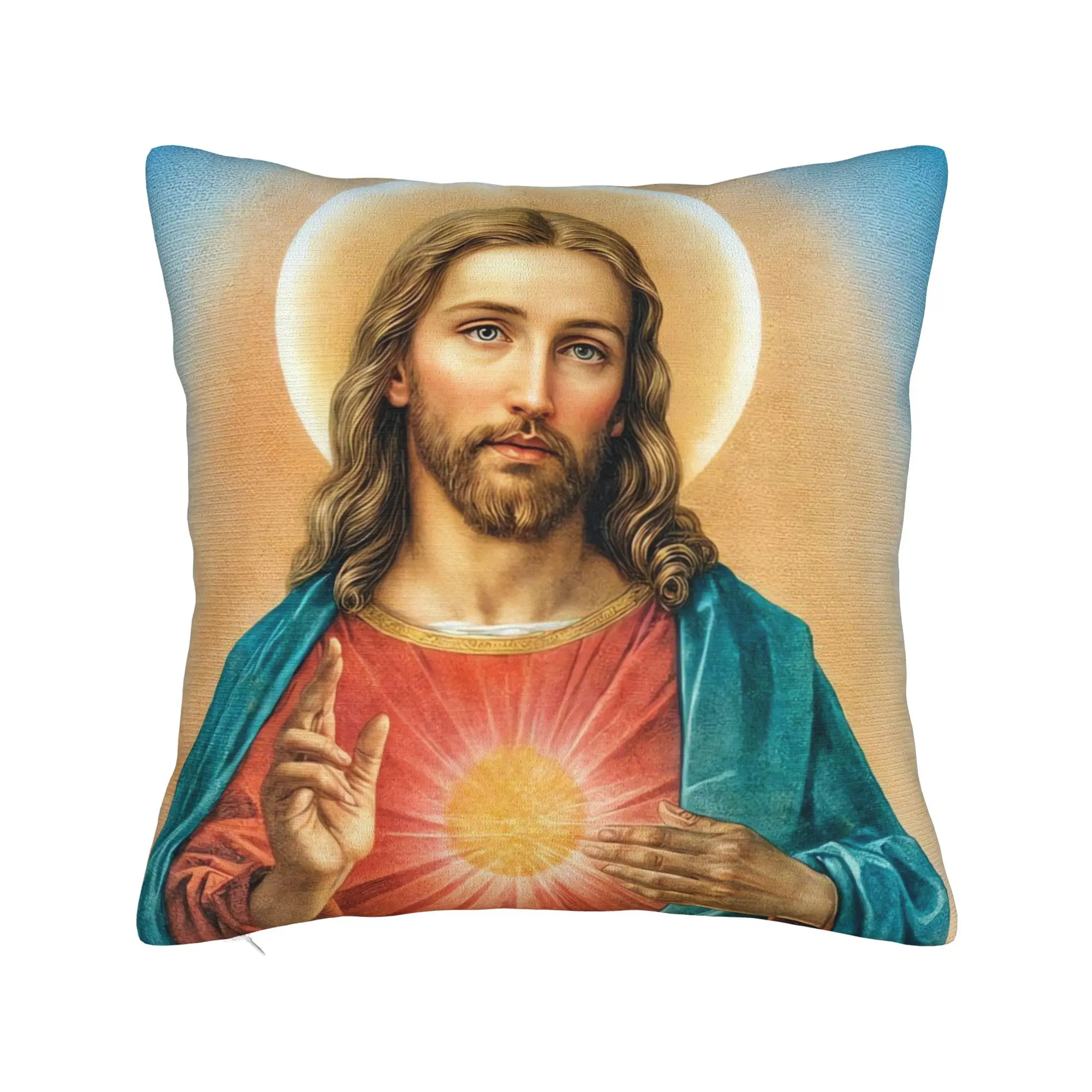 Pillow Cover Virgin Mary Cherubs Rose  Novelty Pillow Case For Couch Sofa Bedroom Pillowcases