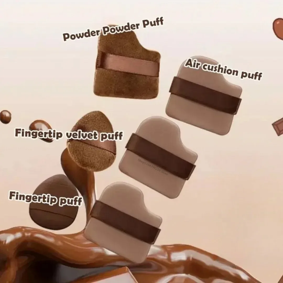 الشوكولاته البسكويت نفخة ماكياج المخفي لا تأكل مسحوق Q وسادة هوائية مرنة الرطب والجاف ماكياج أداة الإسفنج نفخة كيت