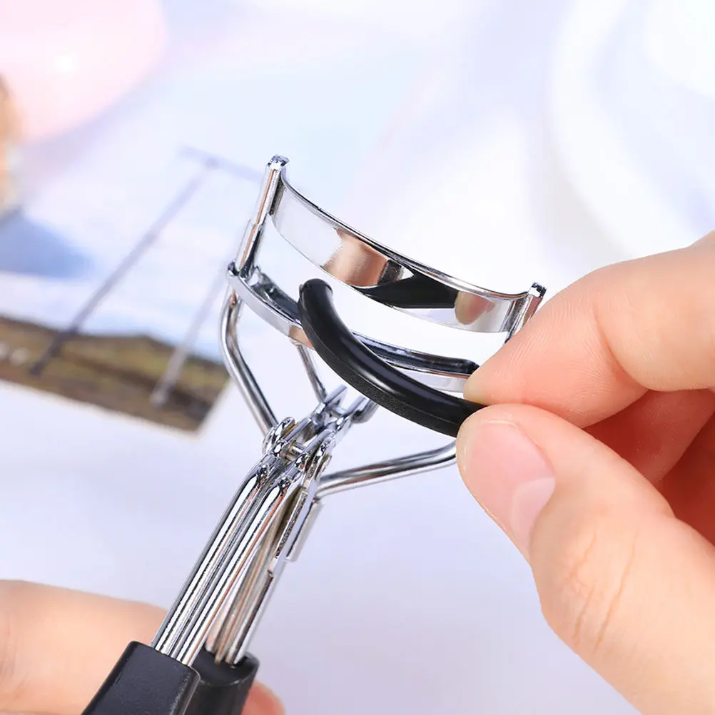 200pcs Black Eyelash Curler Refill Pads – Premium Silicone Cushions for Comfort & Eye Protection