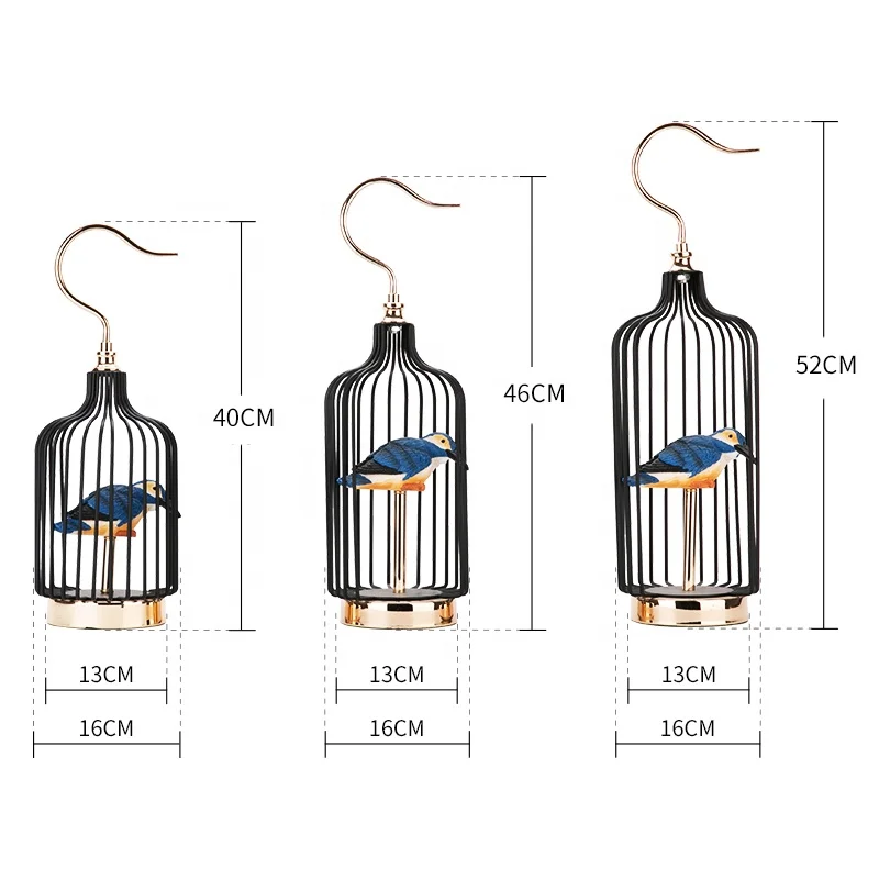 Creative birdcage garden balcony decoration wall metal
