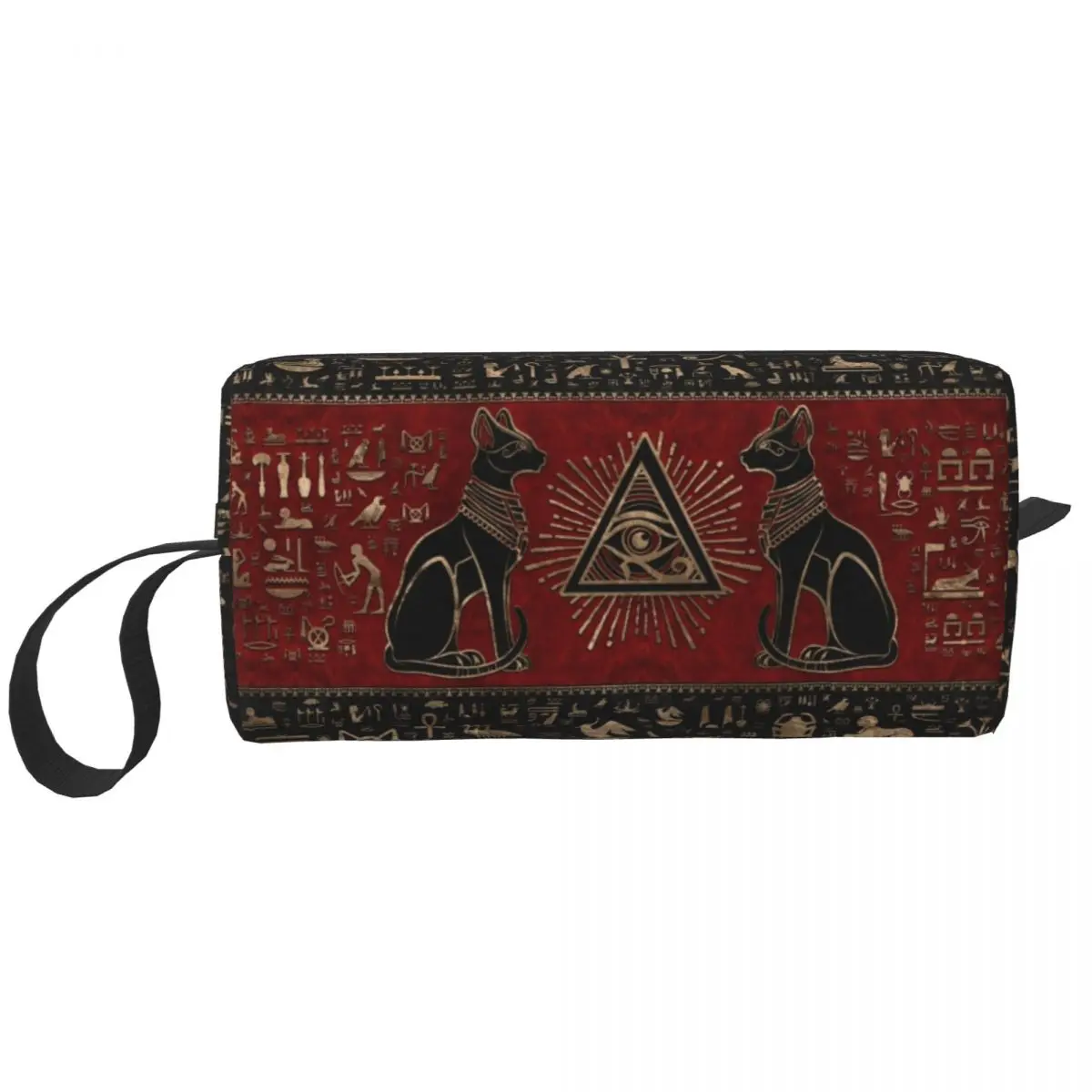 Ancient Egypt Eye Of Horus Travel Cosmetic Bag Egyptian Bastet Cat Toiletry Makeup Organizer Ladies Beauty Storage Dopp Kit