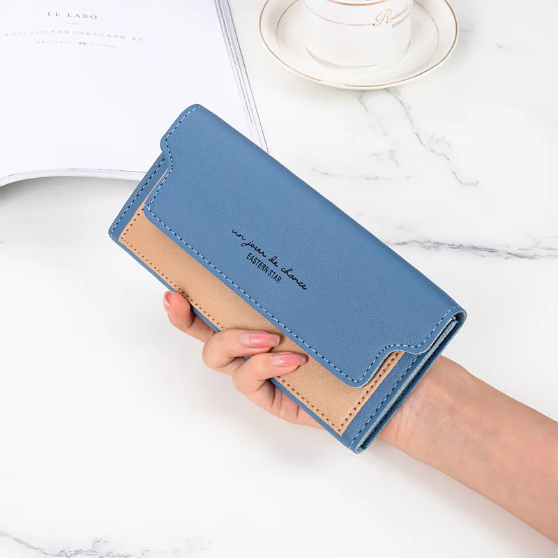 2022 New Fashion Women Wallets Leather Hasp Wallet Women's Long Design Purse Clutch Women Lady Wallet Phone Pocket Cartera Mujer