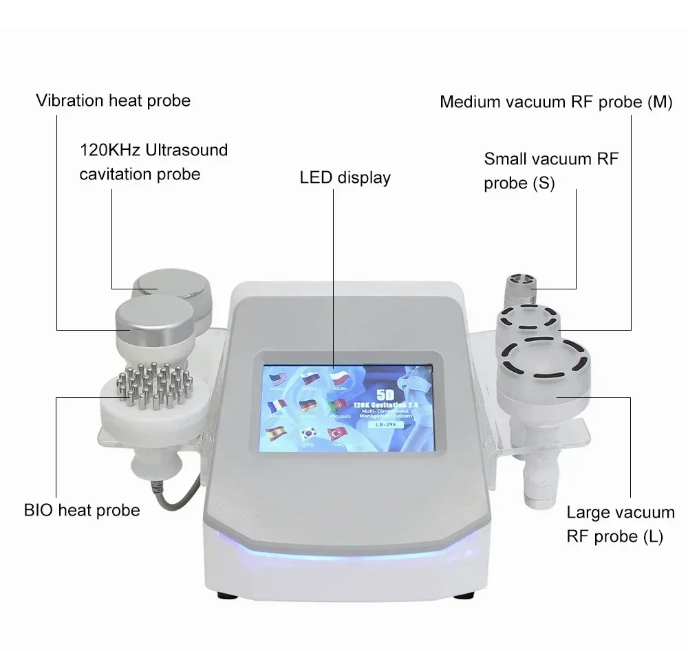 120K Kavitation Vakuum Therapie Maschine 5D Ultraschall Fett Brennen Cellulite Entfernung Körper Abnehmen Form Straffende Hebe M