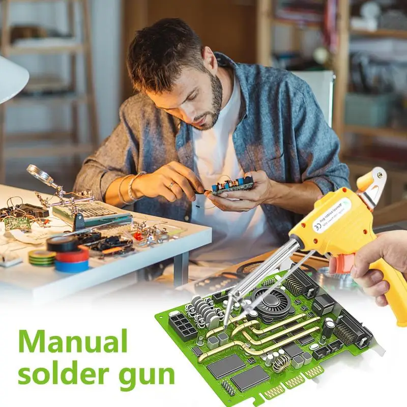 Soldering Kit External Heating Manual Soldering Machine Automatic Send Tin Feed Adjustable Temperature Portable Repair Tool For