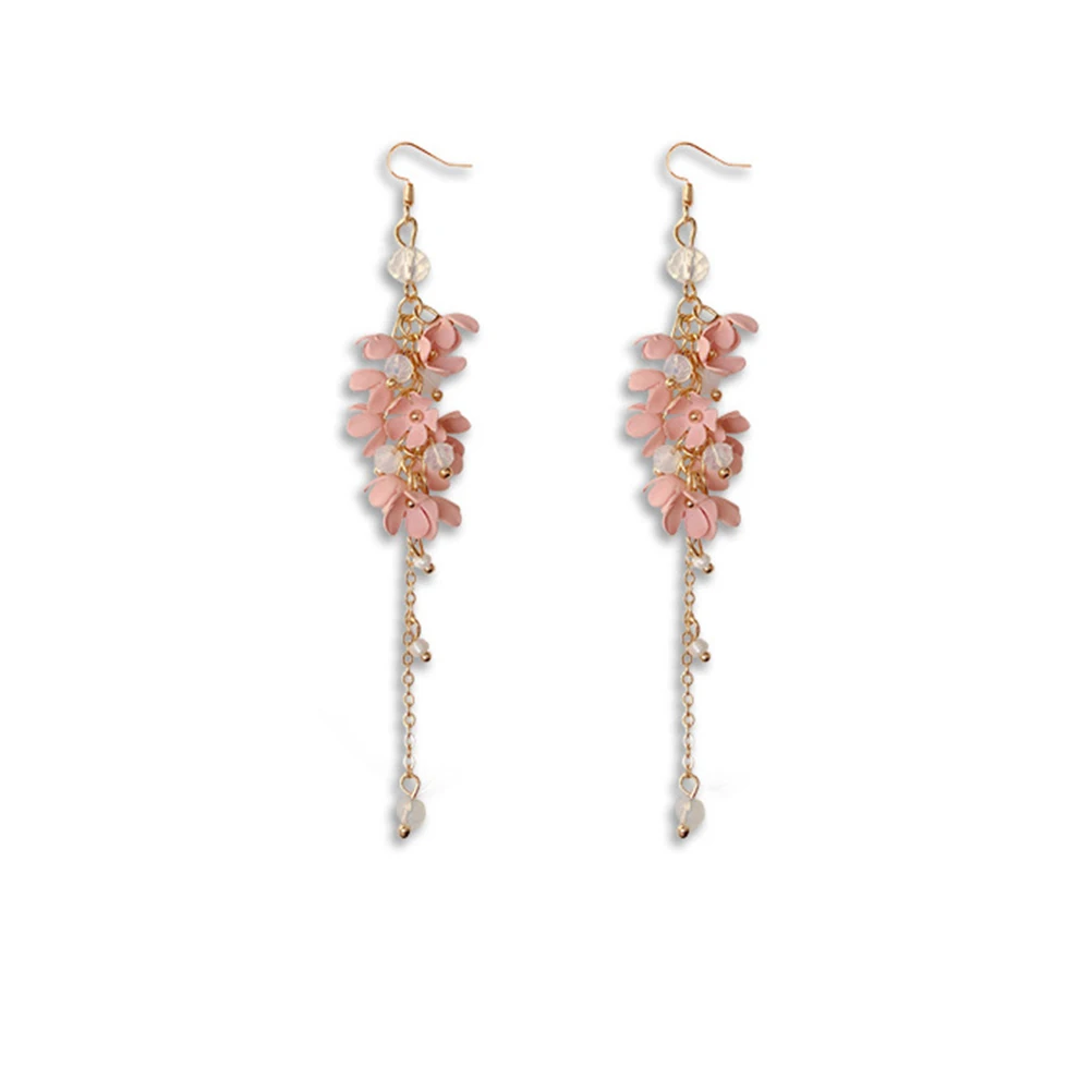 

Flower Tassel Earrings Drop Delicate Elegant Earbob Grace Dangle Women Dangler Miss