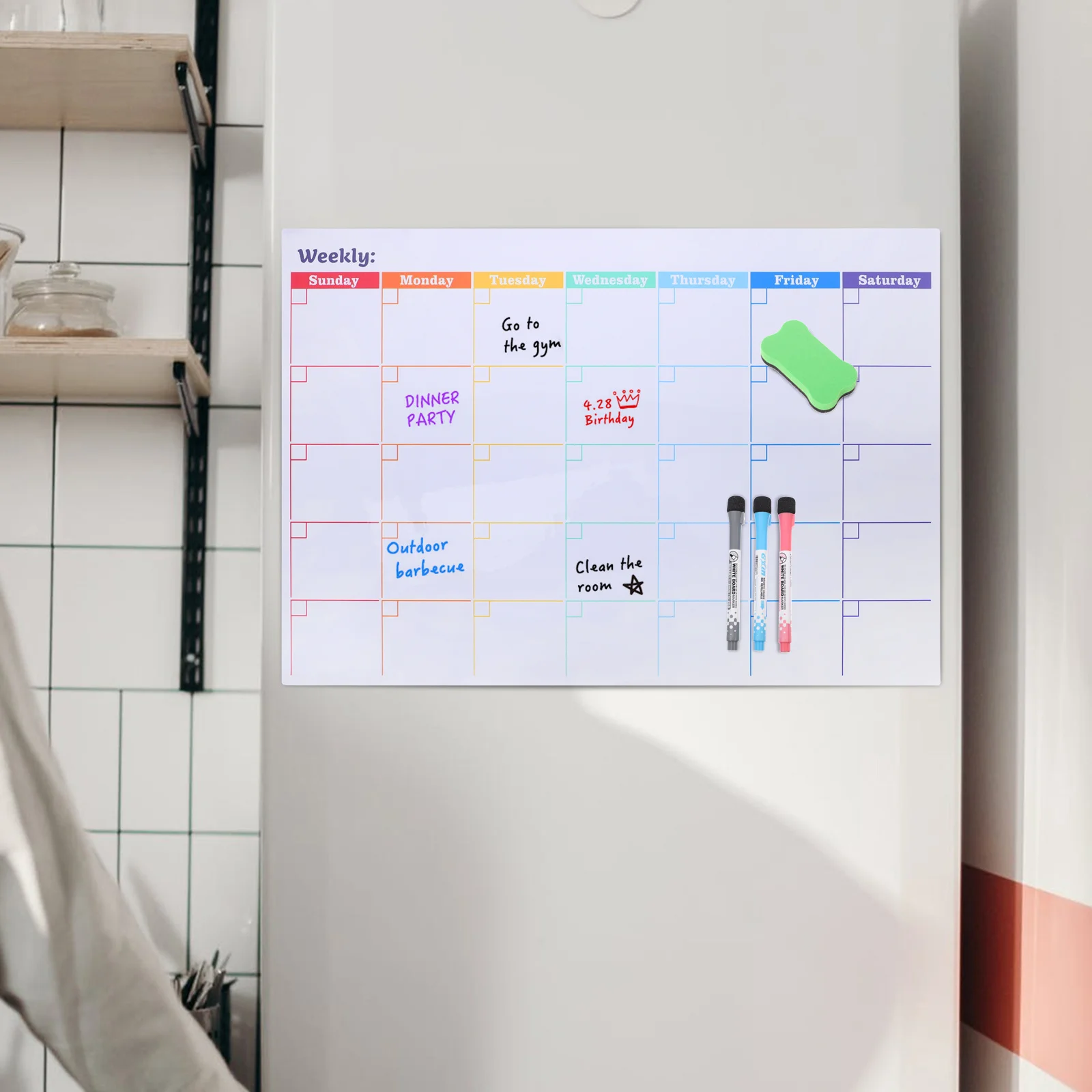 

Premium Magnetic Calendar for Fridge Monthly Planner Whiteboard Reusable Surface Home Office School Reminder Tool