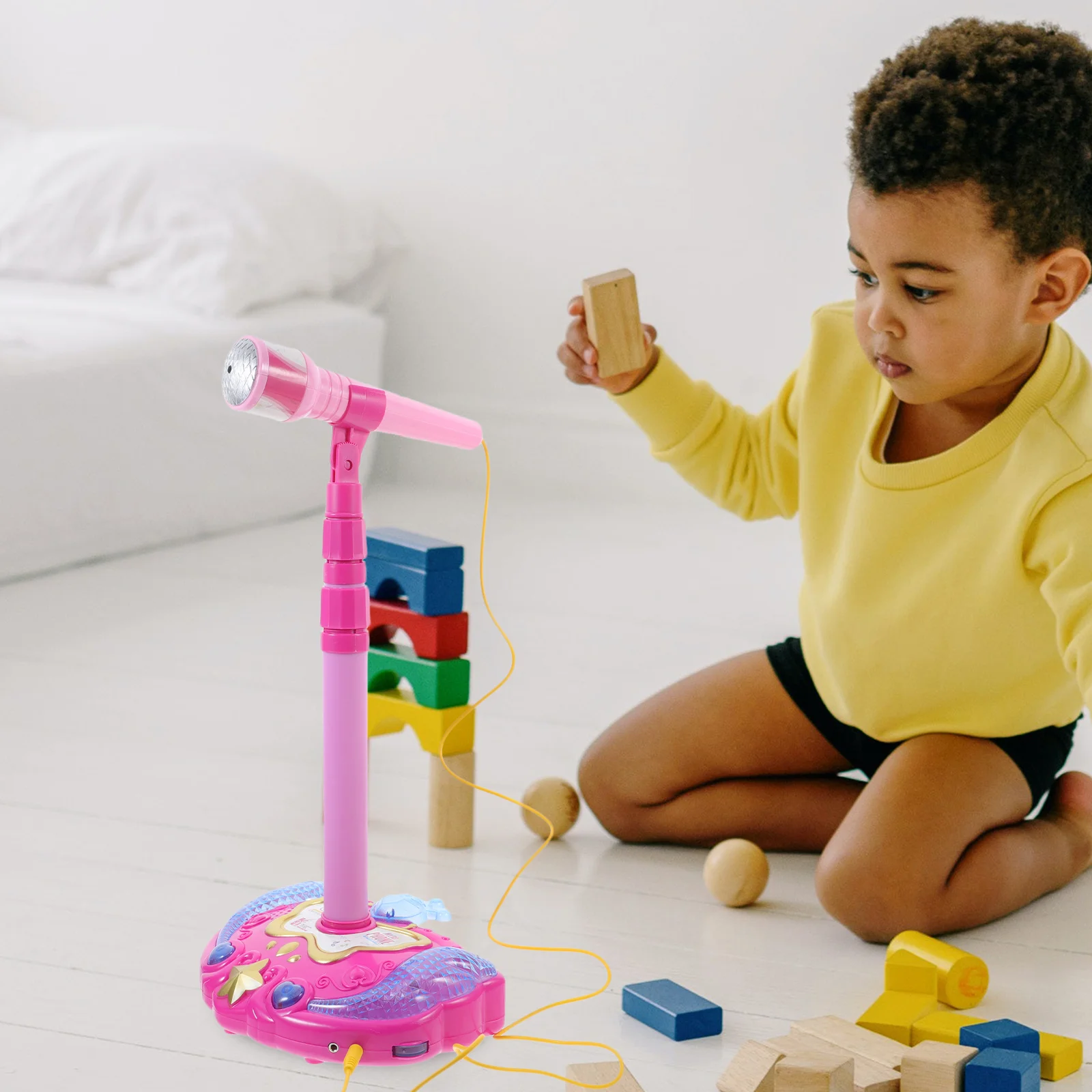 Micrófono para chico, juguete educativo temprano para cantar Karaoke para niña y niño sin promueve el Color del pensamiento de la creatividad