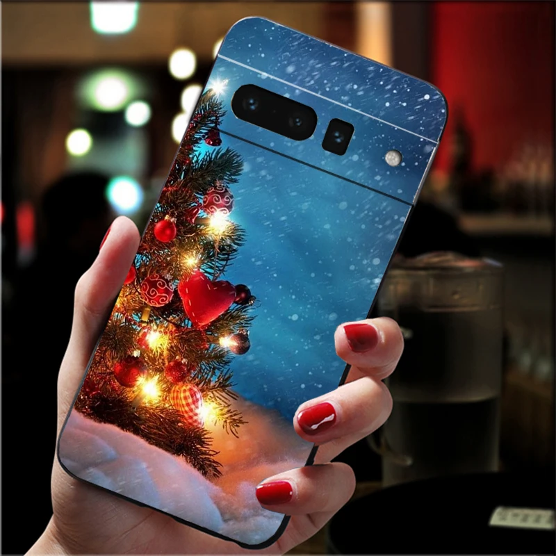 شجرة عيد الميلاد قضية الهاتف لجوجل بكسل 10 9 برو XL 9A 8 7 6 برو بكسل 8A 7A 6A بكسل 8 7 6 5