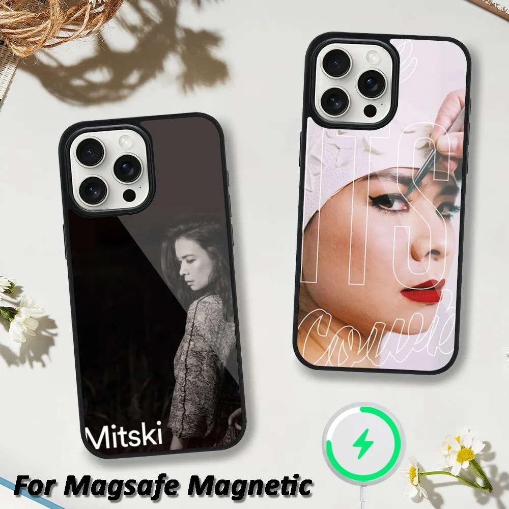 Singer Mitski Lush My Love Mine Phone Case For iphone 13 Plus 12 Pro 11 Max Mini 15 14 Magsafe Magnetic Wireless Charging Shell