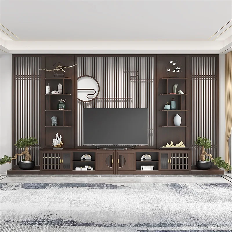 Living Room Tv Stand Retro Television Cabinet Wood Entertainment Consoles Monitor Stand Display Rack Tv Schrank Room Furniture